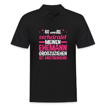 Mariage Noces de diamant 60 ans de mariage Hochz - Polo Homme - noir - Devant - Kai (181cm)
