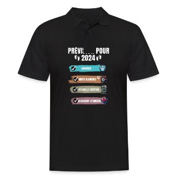 Mann wird bald Vater Ankündigung, werdender Vater Geschenk - Männer Poloshirt - Schwarz - Vorne - Kai (181cm)