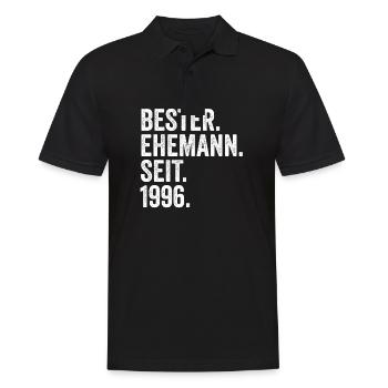Valentine's Day Best Husband Since 1996 - Men's Polo Shirt - black - Front - Kai (181cm)