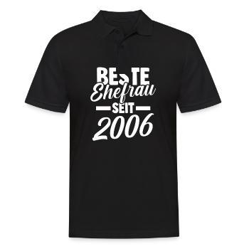 Valentine's Day Best Wife Since 2006 - Men's Polo Shirt - black - Front - Kai (181cm)