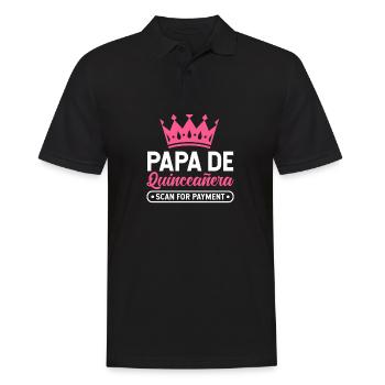 Papa De Quinceanera Scan For Payment 5th Birthday - Men's Polo Shirt - black - Front - Kai (181cm)