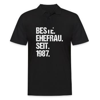 Meilleure épouse de la Saint-Valentin depuis 1987 - Polo Homme - noir - Devant - Kai (181cm)
