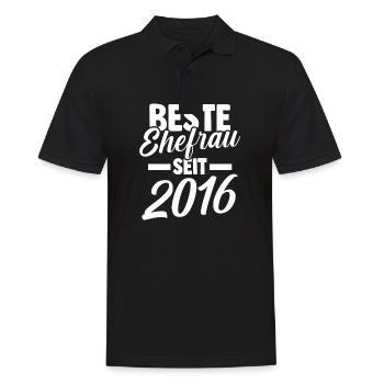 Meilleure épouse de la Saint-Valentin depuis 2016 - Polo Homme - noir - Devant - Kai (181cm)