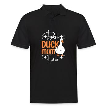 Best duck mom ever - Men's Polo Shirt - black - Front - Kai (181cm)