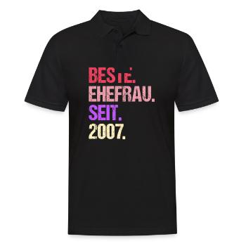 Meilleure épouse de la Saint-Valentin depuis 2007 - Polo Homme - noir - Devant - Kai (181cm)
