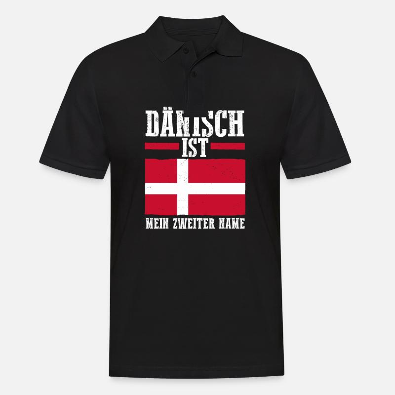Dänen Dänisch Dänemark - Männer Poloshirt - Schwarz