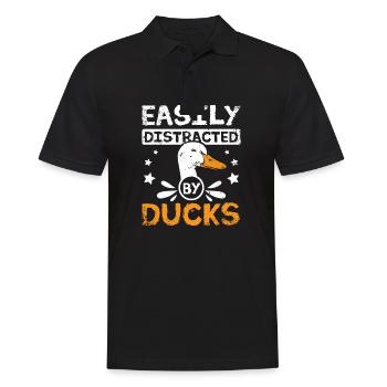 Pet pekin duck easily distracted by ducks - Men's Polo Shirt - black - Front - Kai (181cm)