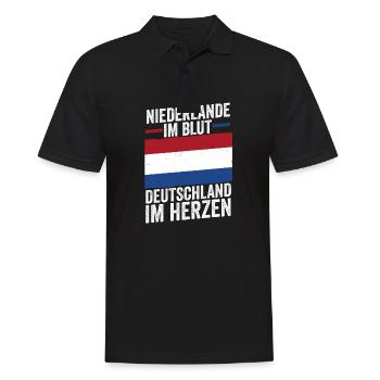 Néerlandais Allemand Pays-Bas Pays-Bas - Polo Homme - noir - Devant - Kai (181cm)