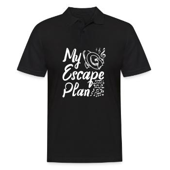 My escape plan playing cymbals - Men's Polo Shirt - black - Front - Kai (181cm)