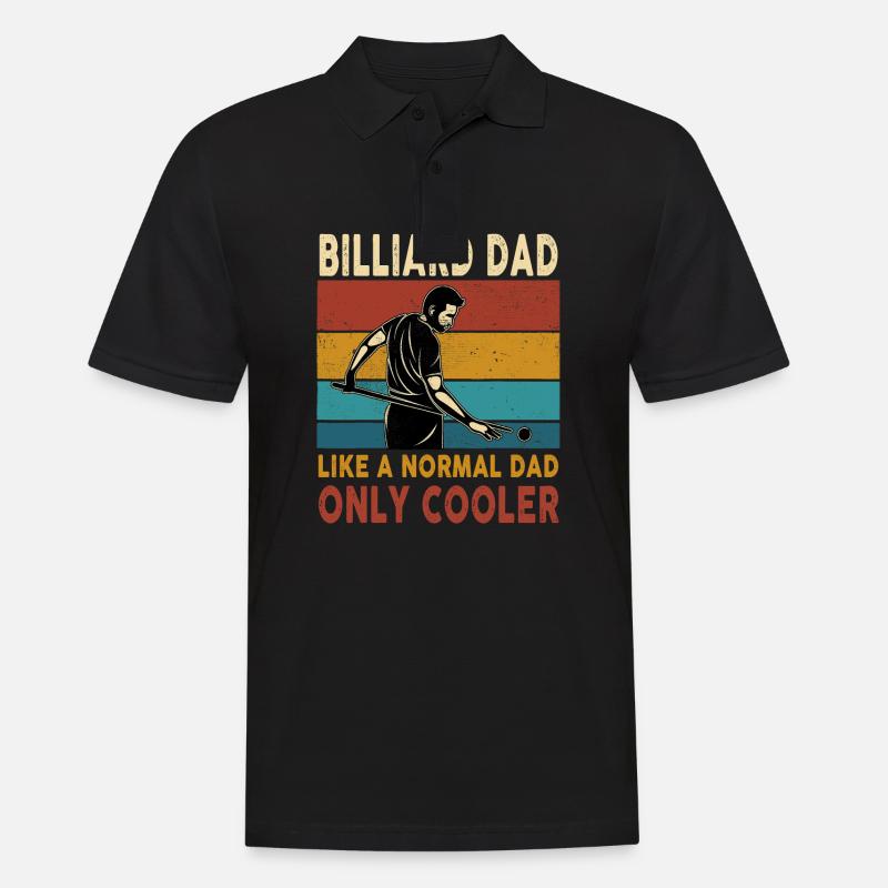 Papa de billard comme un papa normal seulement plus cool - Polo Homme - noir