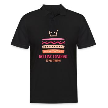 Rolling Fondant Is My Cardio Cake Artist - Men's Polo Shirt - black - Front - Kai (181cm)