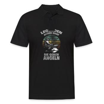 Legends go fishing - Men's Polo Shirt - black - Front - Kai (181cm)