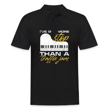 I've Got More Stops Than A Traffic Jam Organ - Männer Poloshirt - Schwarz - Vorne - Kai (181cm)