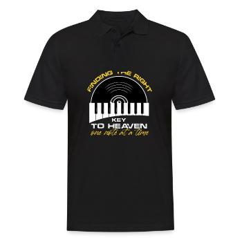 Trouver la bonne clé du ciel, une note à la fois - Polo Homme - noir - Devant - Kai (181cm)