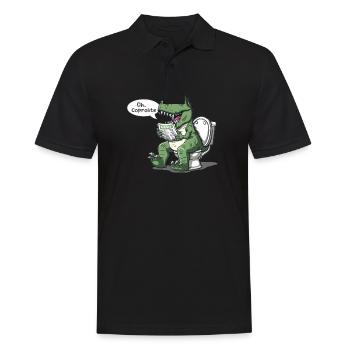 The Humor of Paleontology Dinosaurs - Men's Polo Shirt - black - Front - Kai (181cm)