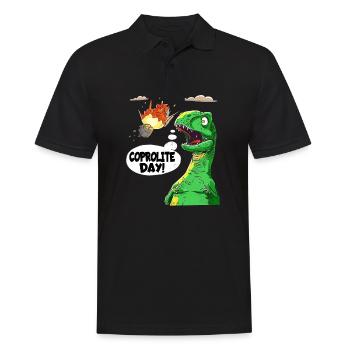 The Humor of Paleontology Dinosaurs - Men's Polo Shirt - black - Front - Kai (181cm)