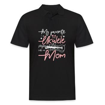 My favorite Ukulele player calls me mom - Men's Polo Shirt - black - Front - Kai (181cm)