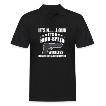 Its Not A Gun Meme - Funny Its Not A Gun - Männer Poloshirt - Schwarz - Vorne - Kai (181cm)
