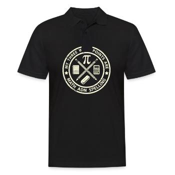 My Three Weak Points Are Math Adn Spelling - Men's Polo Shirt - black - Front - Kai (181cm)
