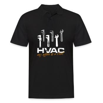 CVC Mon bureau est un conduit, climatisation, climatisation, climatisation, CVC - Polo Homme - noir - Devant - Kai (181cm)