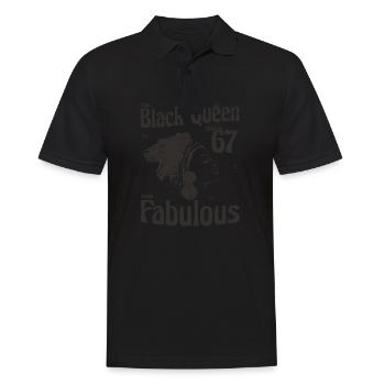 Diese schwarze Königin macht 67 Looks Fabulous - 67. - Männer Poloshirt - Schwarz - Vorne - Kai (181cm)
