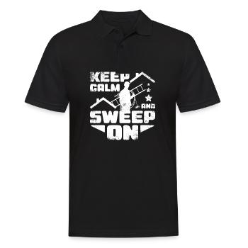 Drôle de ramoneur, restez calme et balayez - Polo Homme - noir - Devant - Kai (181cm)