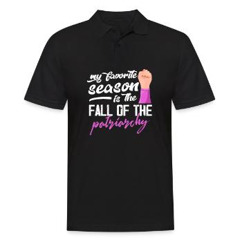 Ma saison préférée est la chute du patriarcat - Polo Homme - noir - Devant - Kai (181cm)