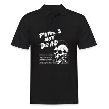 Skull Punk Rock - Punk ist nicht tot - Old Punks - Männer Poloshirt - Schwarz - Vorne - Kai (181cm)