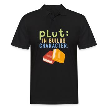 Plot It Builds Charactet Book Writing Writer - Männer Poloshirt - Schwarz - Vorne - Kai (181cm)