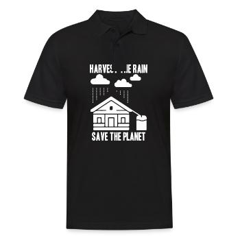 Réservoir d’eau de pluie - récupération de l’eau de pluie - Polo Homme - noir - Devant - Kai (181cm)