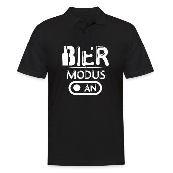 Beer Mode on Bier Modus an - Männer Poloshirt - Schwarz - Vorne - Kai (181cm)