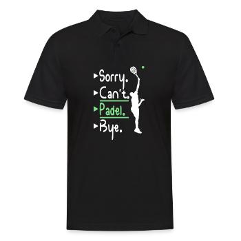 Sorry can't padel buy - Men's Polo Shirt - black - Front - Kai (181cm)