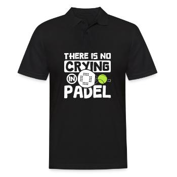 There is no crying in Padel - Men's Polo Shirt - black - Front - Kai (181cm)