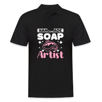 Handmade soap artist soap making - Männer Poloshirt - Schwarz - Vorne - Kai (181cm)