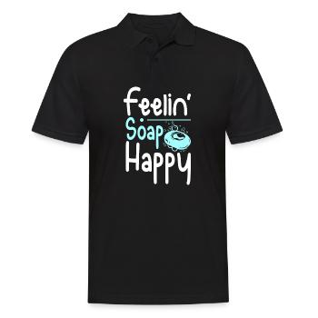 Soap making Feelin soap happy - Männer Poloshirt - Schwarz - Vorne - Kai (181cm)
