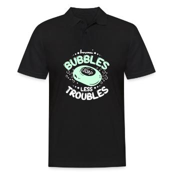 Soap making more bubbles less troubles - Männer Poloshirt - Schwarz - Vorne - Kai (181cm)