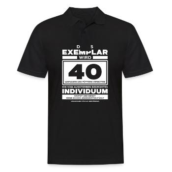 40er Geburtstag - Männer Poloshirt - Schwarz - Vorne - Kai (181cm)