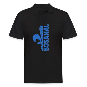 Bosnien Flagge Bosna Shirt – Perfektes Bosnische - Männer Poloshirt - Schwarz - Vorne - Kai (181cm)