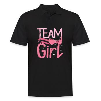 Gender Reveal Team girl - Männer Poloshirt - Schwarz - Vorne - Kai (181cm)