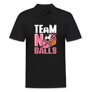 Gender Reveal Team girl team no balls - Männer Poloshirt - Schwarz - Vorne - Kai (181cm)