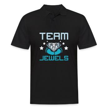 Gender Reveal Team boy team jewels - Männer Poloshirt - Schwarz - Vorne - Kai (181cm)