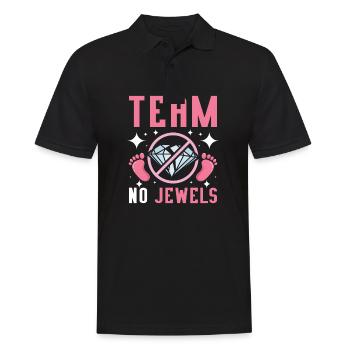 Gender Reveal Team girl team no jewels - Männer Poloshirt - Schwarz - Vorne - Kai (181cm)