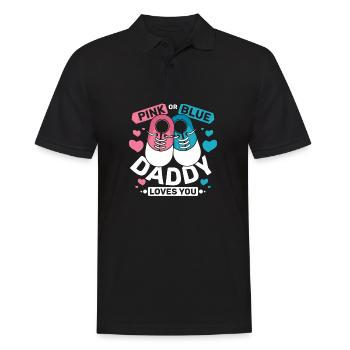 Pink or blue daddy loves you - Männer Poloshirt - Schwarz - Vorne - Kai (181cm)