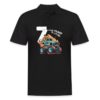 Monster Truck garçon 7e anniversaire - 7 ans & - Polo Homme - noir - Devant - Kai (181cm)