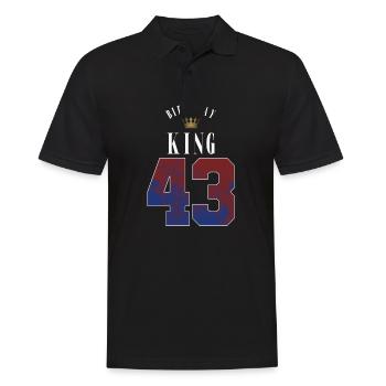 Birthday King 43 Years 43rd Birthday Gift - Men's Polo Shirt - black - Front - Kai (181cm)