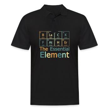 Black Father Essential Element Periodic Table - Men's Polo Shirt - black - Front - Kai (181cm)