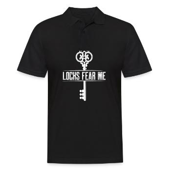 Locks Fear Me Puzzle Aventure Jeu d’évasion - Polo Homme - noir - Devant - Kai (181cm)