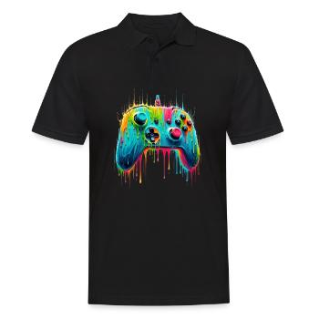 Colorful Gaming Gamer Controller - Men's Polo Shirt - black - Front - Kai (181cm)