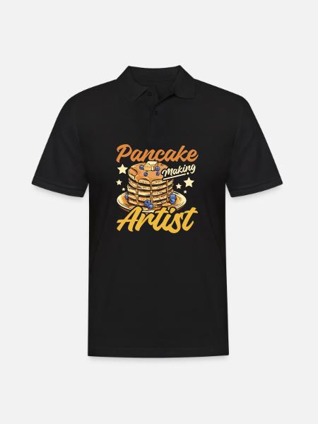 Pancake making artist - Men's Polo Shirt - black