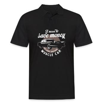 J’ai besoin d’économiser de l’argent Oh, regardez une autre muscle car - Polo Homme - noir - Devant - Kai (181cm)